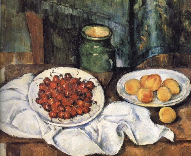 Paul Cezanne of still life cherries china oil painting image